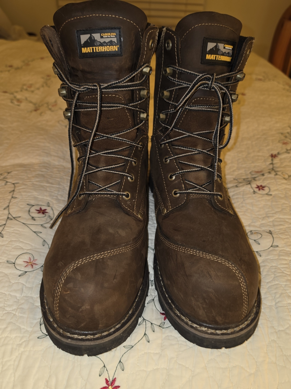 Matterhorn Carolina Brown Leather Safety Toe Work Boots - Men 13M